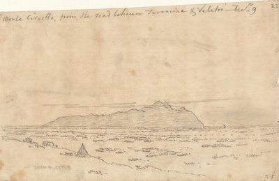 Monte Circeo from the Road between Terracina and Velletri by John Robert Cozens